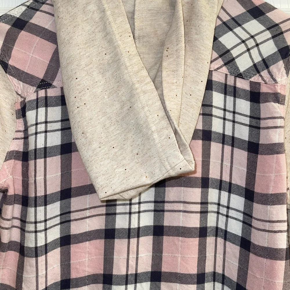 Justice plaid shirt with hood